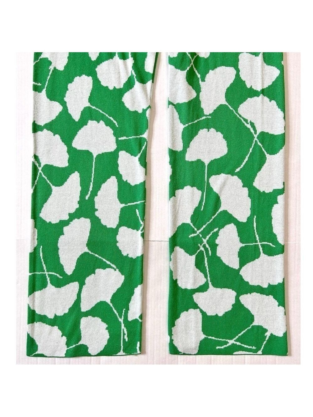Diane Von Furstenberg Target Green Flare Knit Pants Large - Picture 5 of 10